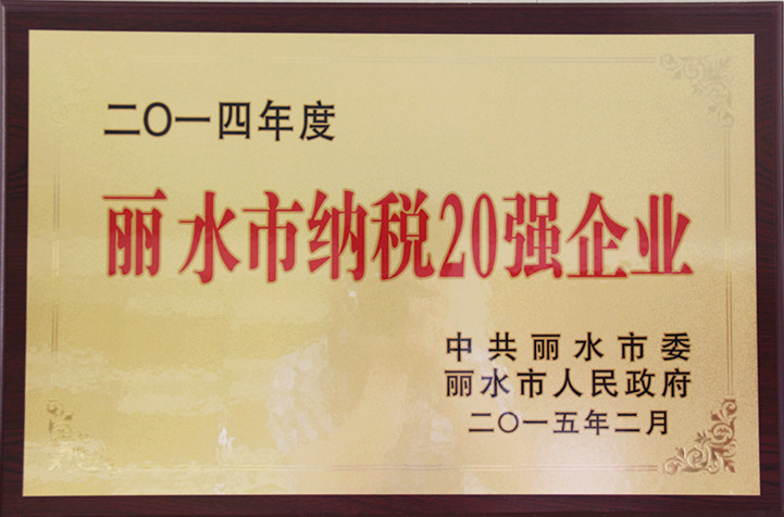 2014丽水市纳税20强